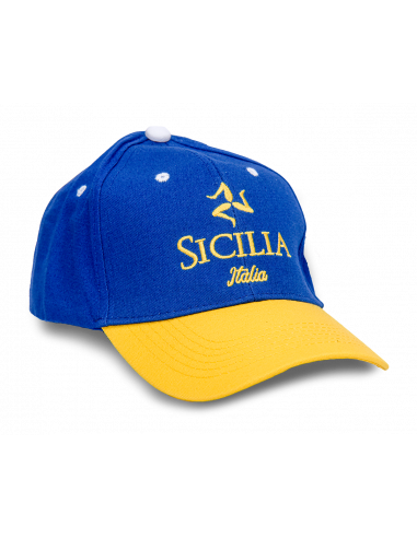 CAPPELLO COTONE SICILIA BLU'-SENAPE