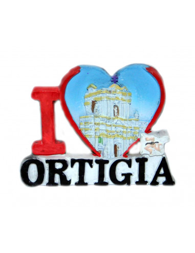 MAGNETE RESINA I LOVE ORTIGIA