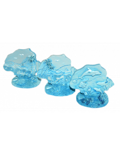 CONCHIGLIA RESINA CON BASE BLU