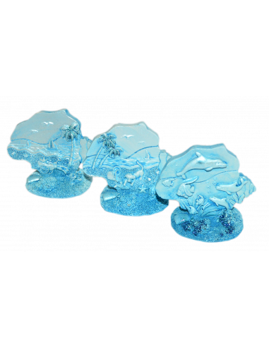 CONCHIGLIA RESINA CON BASE BLU