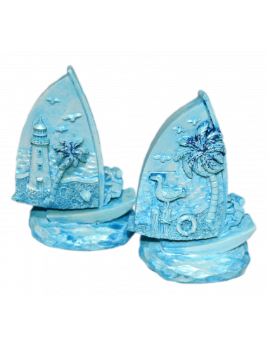 VELA RESINA CON BASE BLU
