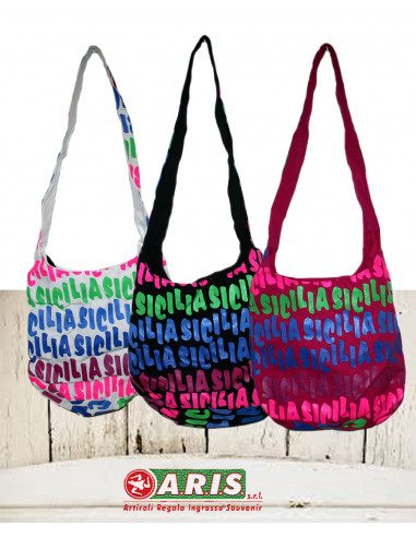 BORSA COTONE + POLIESTERE SICILIA TRACOLLA