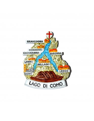 Magnete resina cartina Lago di Como