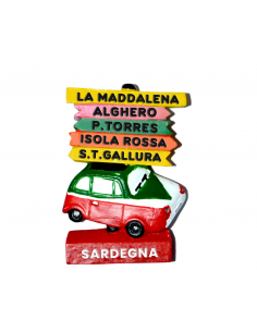Magnete resina Auto Cartelli Sardegna