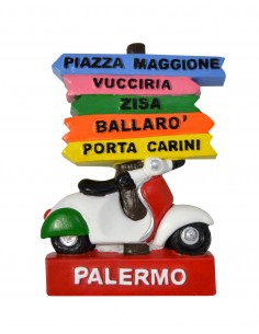 Magnete resina Vespa Cartelli Palermo