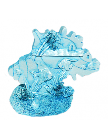 Conchiglia resina blu