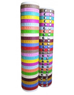 Bracciali cuoio bottone Sardegna