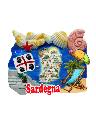 Magnete resina c/Conchiglie Sardegna