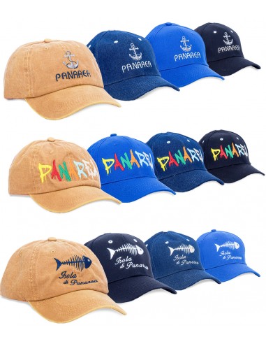 Cappello cotone personalizzato con ricamo Panarea