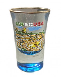 Bicchiere vetro oro Siracusa
