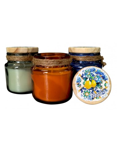 Candela tappo in legno Sicilia Limoni