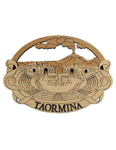 Magnete legno 3D ovale Taormina