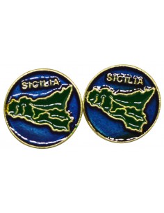 Pins Sicilia fondo blu