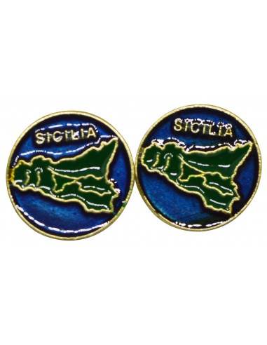 Pins Sicilia fondo blu