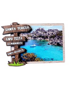 Magnete legno Paesaggio con frecce S.T. Gallura