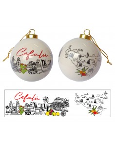 Palla Natale ceramica grande Cefalù