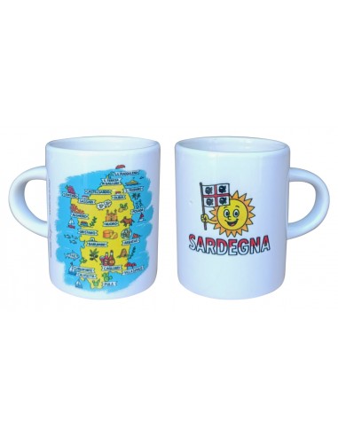 Tazzina ceramica Cartina Sardegna