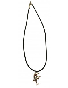Collana metallo delfini
