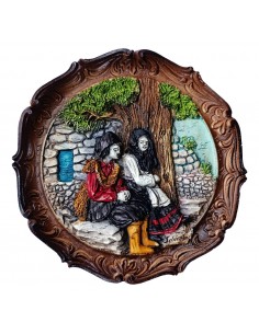 Piatto resina t/legno Pastore Sardegna