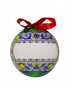 Palla di Natale plastica Maiolica verde