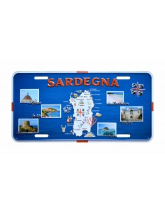 Targa metallo Multiveduta Sardegna