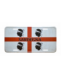 Targa metallo Quattro Mori Sardegna
