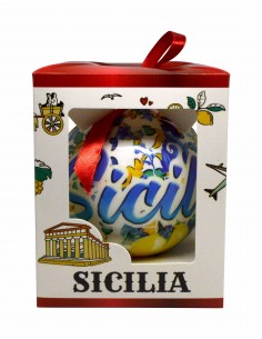 Palla di Natale plastica Sicilia limoni 2