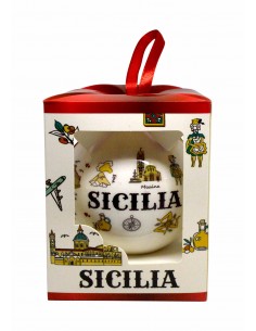 Palla di Natale plastica simboli Sicilia 2