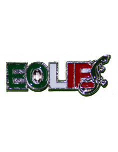 MAGNETE METALLO SCRITTA ISOLE EOLIE TRICOLORE